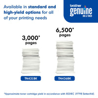 Brother TN436BK Super High Yield Toner-Retail Packaging, Black Black Toner