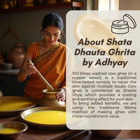 ADHYAY | Shata Dhauta Ghrita Skin Renewal Cream | Nourishing Hydrating & Age-Defying Ayurvedic Formula | Wrinkle Repair & Skincare | Infused with 100 times washed Cow Ghee & Marigold Extracts | 40gm