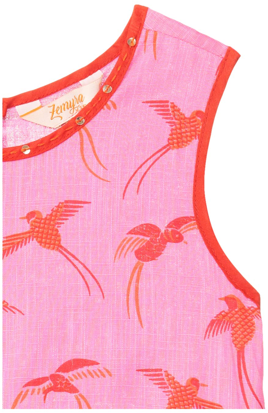 Zemyra Girl's  Cotton Regular Kurta