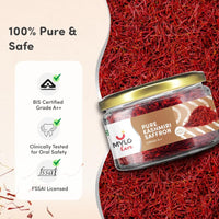 Mylo Pure Saffron for Pregnant Women (Kesar) - 1g | Improves Digestion | Reduces Pain & Cramps | Improves Sleep | Clinically Tested