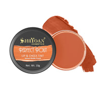 Shryoan Perfect Pout Lip and Cheek Tint Creamy Matte| Matte Lip & Cheek Tint with Easily Blendable and Light Weight, & Cruelty-Free (10g) (Shade 07)