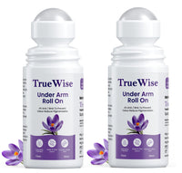TrueWise® Underarm Roll On 50ml | 4% Aha Bha,2% Lactic Acid, 1% Mandelic Acid, 1% Salicylic Acid | Controls Odour & Reduces Pigmentation | 0% Aluminium & 0% Alcohol | Long Lasting Flora Fragrance (Pack Of 2)