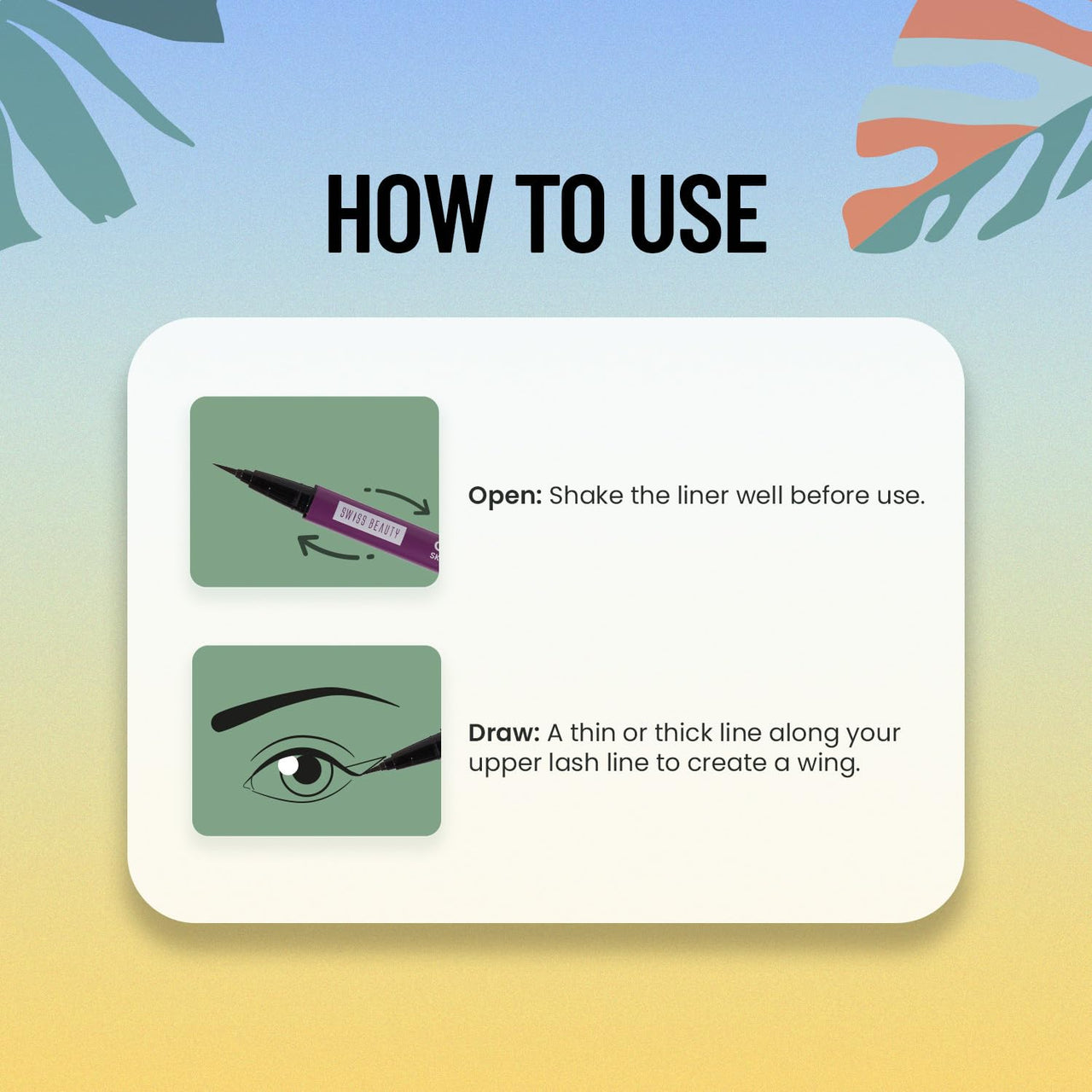 Swiss Beauty Colour Me Bright Matte finish Sketch Eyeliner with soft pen tip applicator | Quick Drying | Waterproof, smudge-proof eyeliner | Shade - Black Beauty, 0.7ml