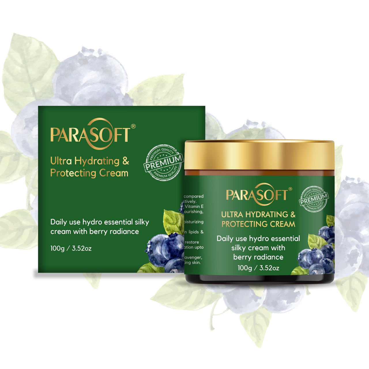 Parasoft Ultra Hydrating & Protecting Cream for Face & Body with Hibiscus extract, Shea Butter & Vitamin E for Long Lasting Hydration, Soothes Dry & Normal Skin - 100 gm