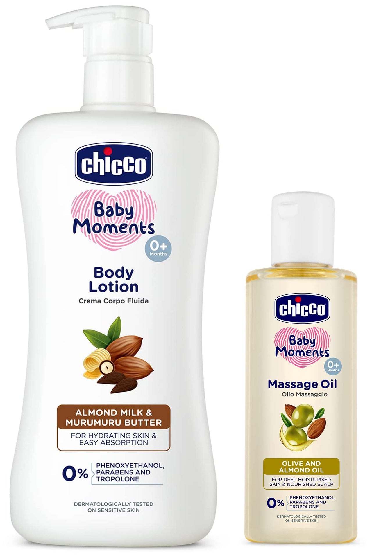 Chicco Body Lotion 500 ml with Massage Oil 200 ml