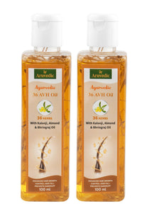 AV ARUVEDIC 36 AVH Ayurvedic Hair Oil (Pack of 2 Bottles)