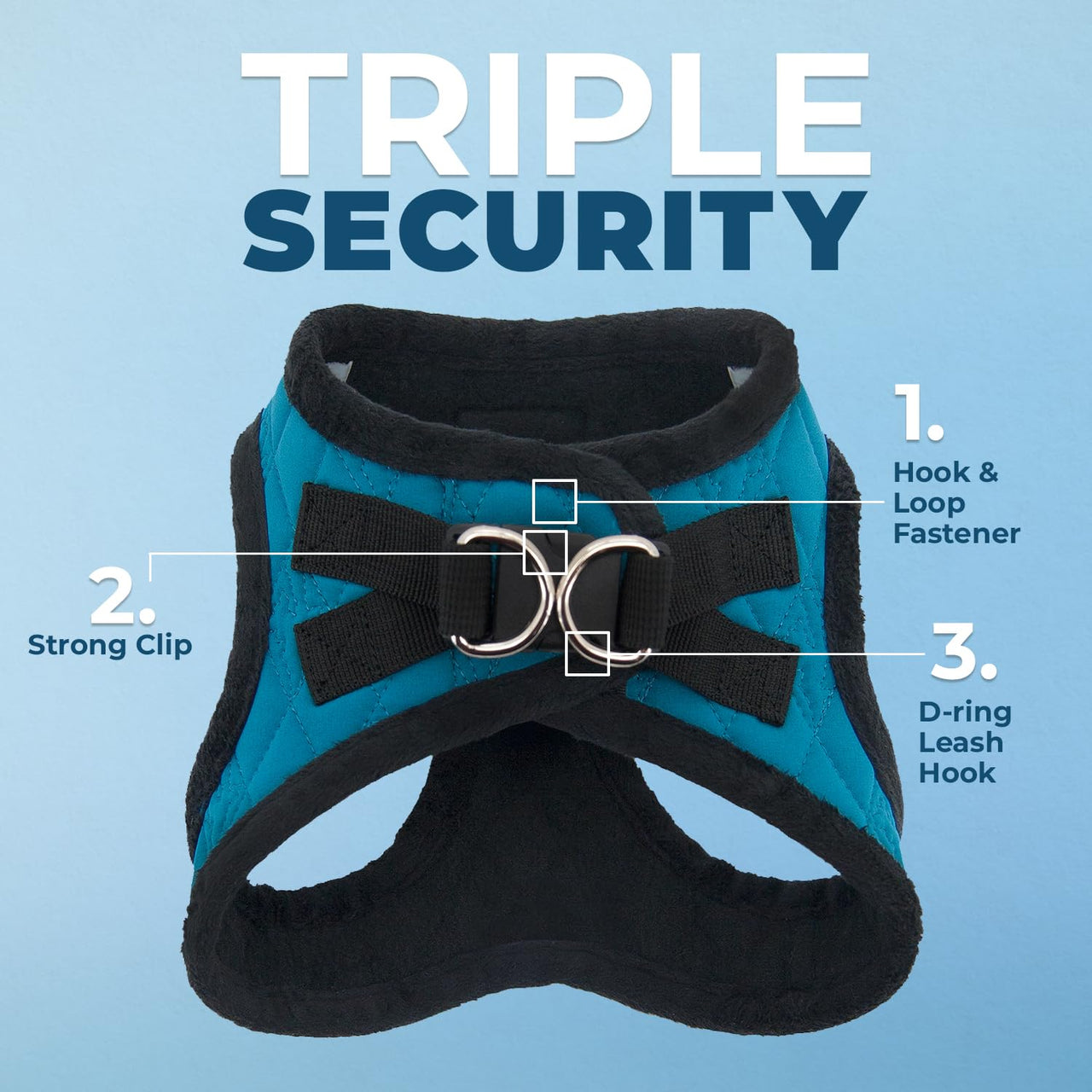 Voyager Step-In Plush Dog Harness – Soft Plush, Step In Vest Harness for Small and Medium Dogs by Best Pet Supplies - Harness (Turquoise Plush), M (Chest: 16 - 18") Harness (Turquoise Plush) M (Chest: 16 - 18")