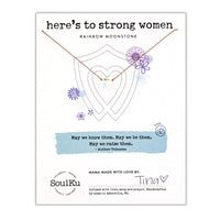 SoulKu Empowering Necklace, Empowering Jewelry With Healing Crystal, Inspirational Necklace For Strong Women, Mom & Sister, 16