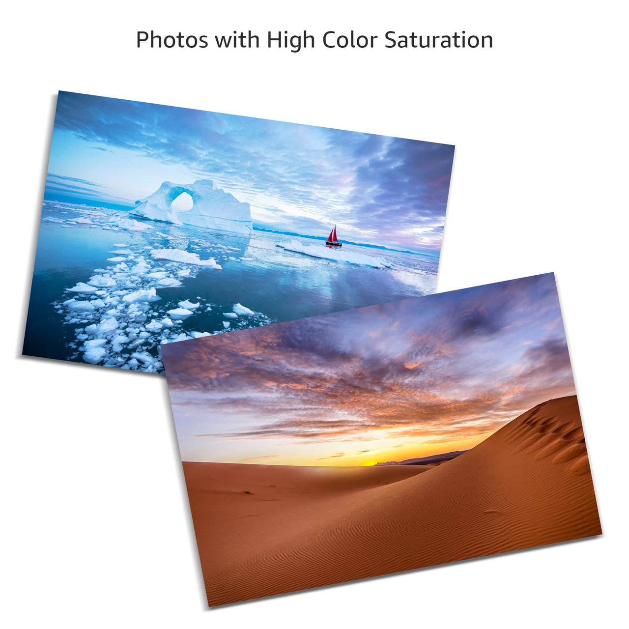 Basics Photo Paper, Semi Glossy, 4 x 6 Inch, Pack of 100 Sheets, 300g/m², White