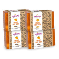 Khadi Mauri Herbal Orange Handmade Soaps | Pack of 4 Combo