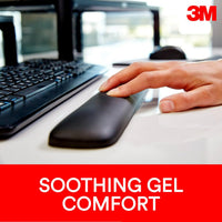 3M Gel Wrist Rest for Keyboards, Soothing 3M Gel Technology and Satin Smooth Cover for All Day Comfort and Support, Durable and Easy to Clean, 19