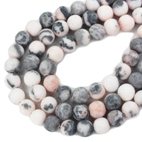 8mm Jasper Beads Natural Gemstone Beads for Making Jewelry Energy Healing Crystals Jewelry Chakra Crystal Jewerly Beading Supplies Matte Pink Zebra 8mm 15.5inch About 46-48 Beads Matte Pink Zebra Jasper