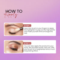 Seven Seas Moon Face Shimmery Highlighter & Eyeshadow Palette | Highly blend-able | Highlighter Palette For Women (Multicolor 03, 12g)