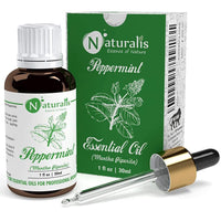Naturalis Peppermint Essential Oil - Pure Therapeutic Grade Peppermint Oil For Hair, Skin Care, Steaming, Diffuser & Aromatherapy - Soothing Relief - 30Ml