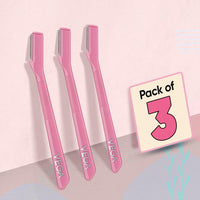 Vega Eyebrow Shaper for Women - Pack of 3 Reusable Face Razor, Painless Facial Hair Removal, Razor for Face, Eyebrows, Upper Lips, Chin, Side Locks, Forehead, (ESS-01)