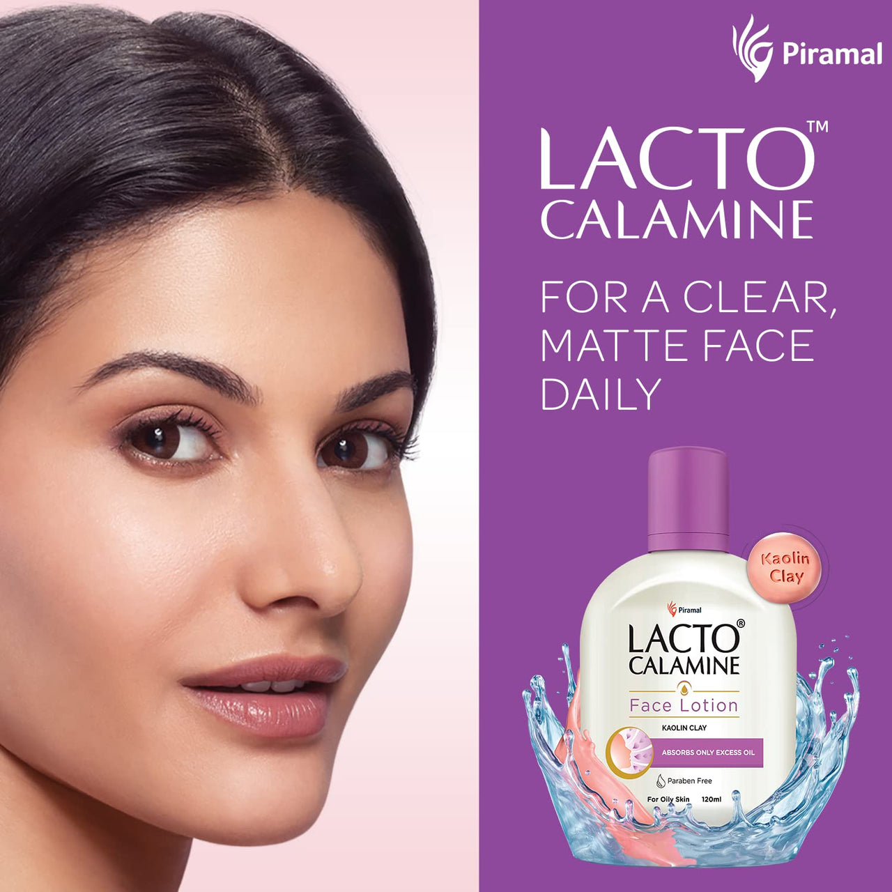 Lacto Calamine Face Lotion for Oil Balance - Oily Skin - 120 ml & Lacto Calamine Oil Control Face Wipes with Neem, Vitamin B3 and Aloe Vera, No Parabens, Alcohol Free, White, 60 Count, Pack of 2