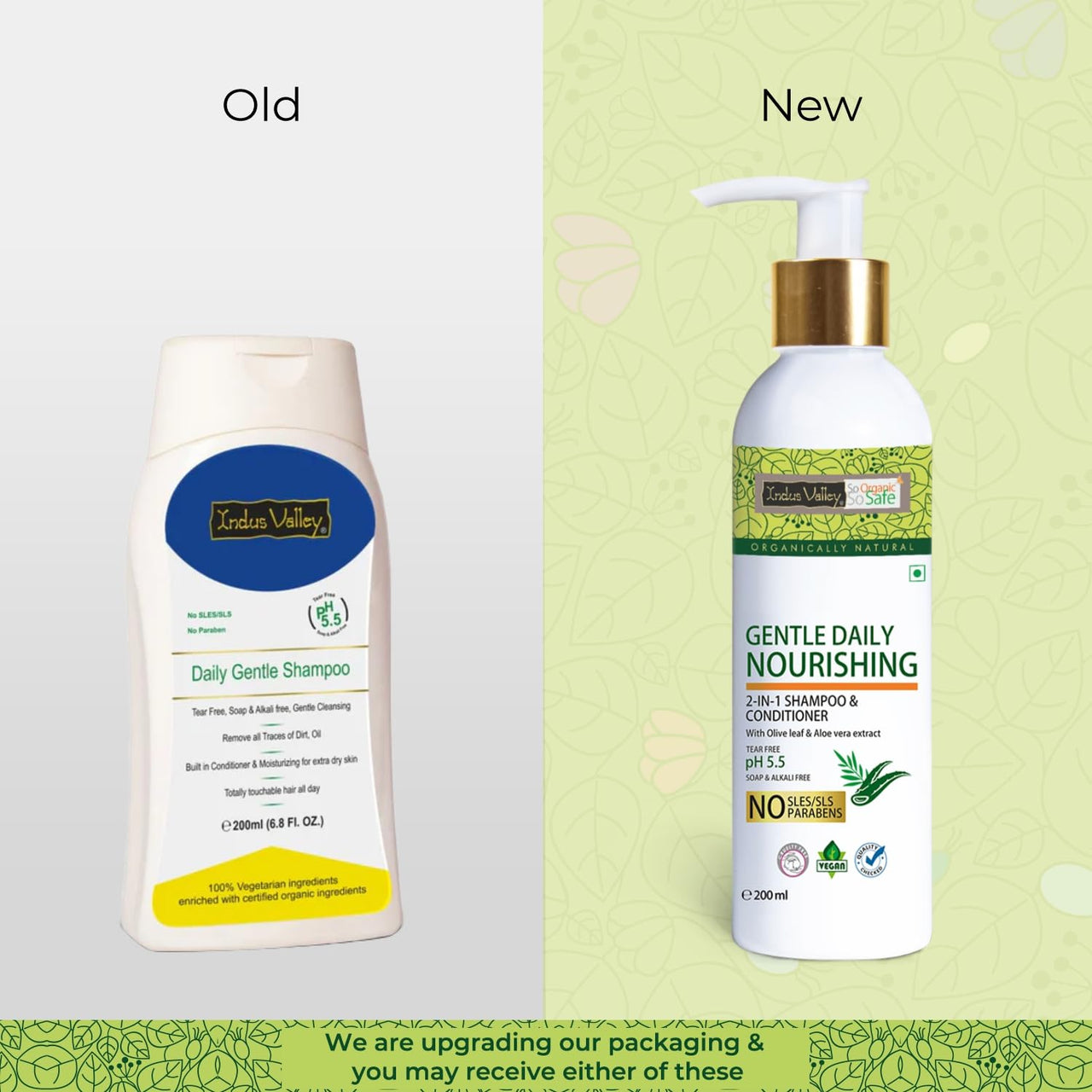 Indus Valley organic shampoo and Conditioner for hair care (Daily Care Shampoo, 200 ml (Pack of 1))