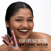 Fae Beauty Lip Whip 12Hr Comfortable Matte Liquid Lipstick (10ml) | Long Wear | Non Drying | Soft Mousse Smudgeproof Formula | Vegan | With Moisture Lock Technology | Enriched with Vitamin E and Cherry Coffee - Lucky