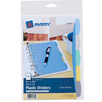 Avery Write & Erase Durable Plastic Mini Dividers for 3 Ring Binders and 7-Ring Binders, 5.5