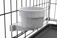 Lixit Quick Lock Removable Dog Kennel Bowls for Wire and Soft Sided Crates (10oz Wire Crate, Granite) 10oz Wire Crate