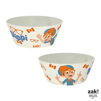 Zak Designs Blippi Kids Dinnerware Set 3 Pieces, Durable and Sustainable Melamine Bamboo Plate, Bowl, and Tumbler are Perfect For Dinner Time With Family (Blippi, TABBS) 8