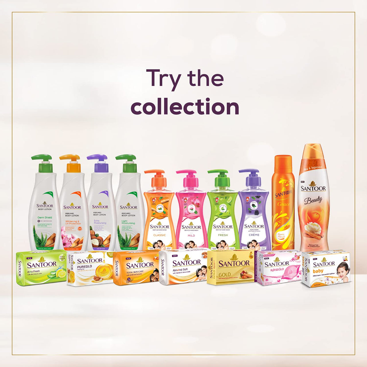 Santoor Sandalwood and Almond milk Organic Soft Bath Soap for Softer, Smoother and Moisturised Skin, Combo Offer 150 g pack of 12