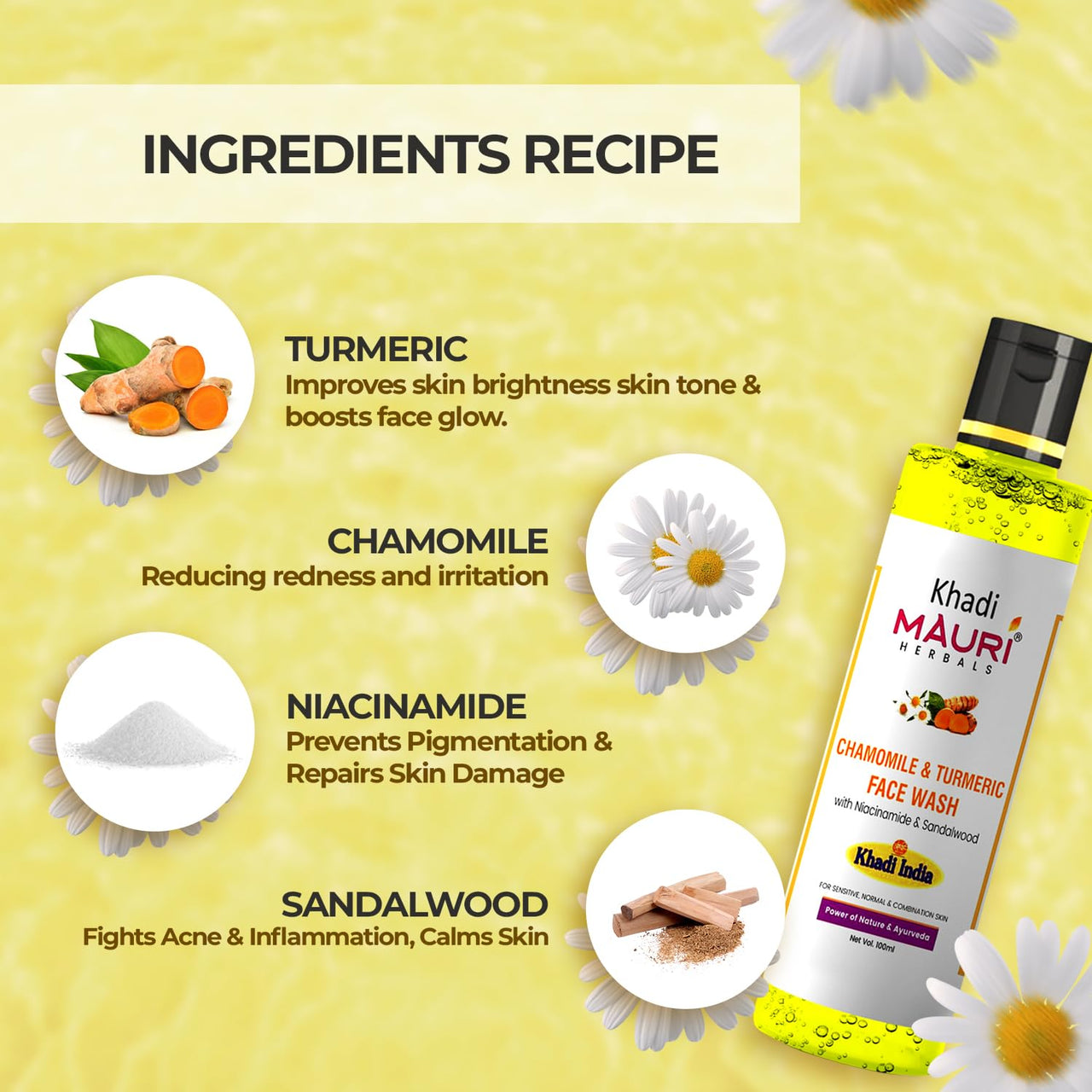 Khadi Mauri Face Washes 100 ml (Chamomile)