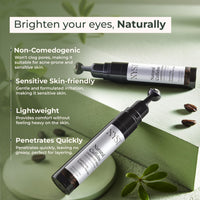 XYST Natural Caffeine Under Eye Roll-On for Dark Circle, Puffiness & Fine Lines 15ml | Enriched with Rosehip Oil | Derma Certified | Women & Men | For All Skin Types