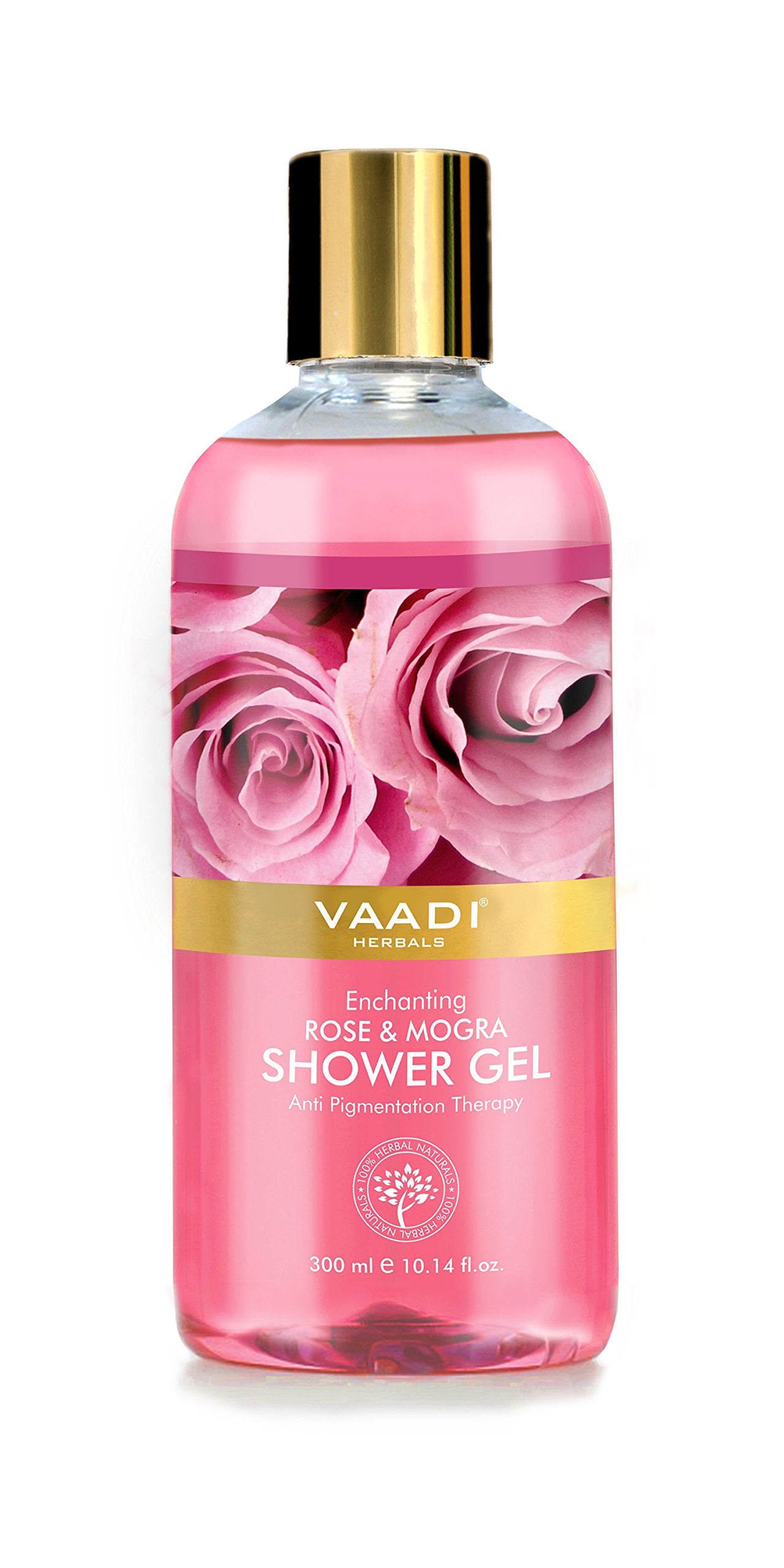 Vaadi Herbals Shower Gel, Enchanting Rose and Mogra, 300ml