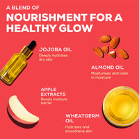 Joy Skin Fruits Moisturizing Cream With Apple, Jojoba & Almond Oil (500ml) | Quick Absorbing & Non Sticky Cold Cream for Face, Hands & Body | For Healthy, Soft & Glowing Skin