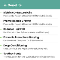 Avimee Herbal Keshpallav Hair Oil For Men & Women | Promotes Hair Growth & Reduces Hair Fall | With Rosemary, Castor, Amla, Coconut and Bhringraj Oil | Mineral Oil Free (Pack of 2)