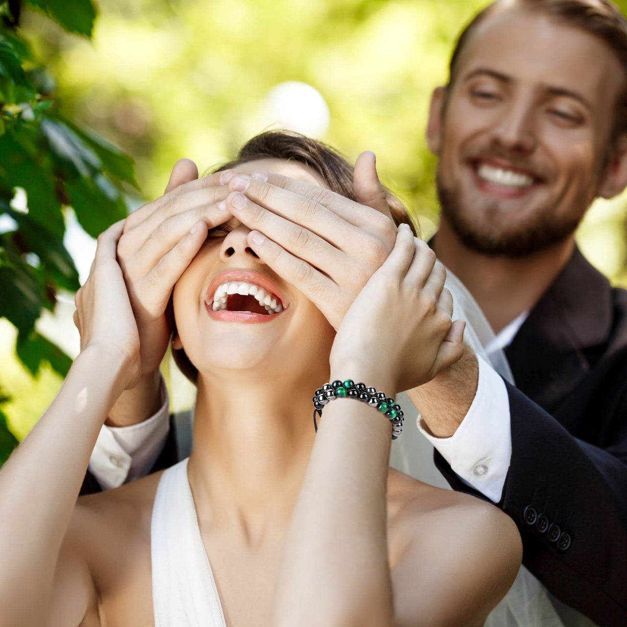 Triple Protection Bracelet 8MM Green Tiger Eye Black Onyx Hematite Stone Bracelet Healing Crystal Natural Stone Bracelet for Men Women Bring Prosperity Luck (8mm Green Tiger Eye/Black Onyx/Hematite) 8mm Green Tiger Eye/Black Onyx/Hematite