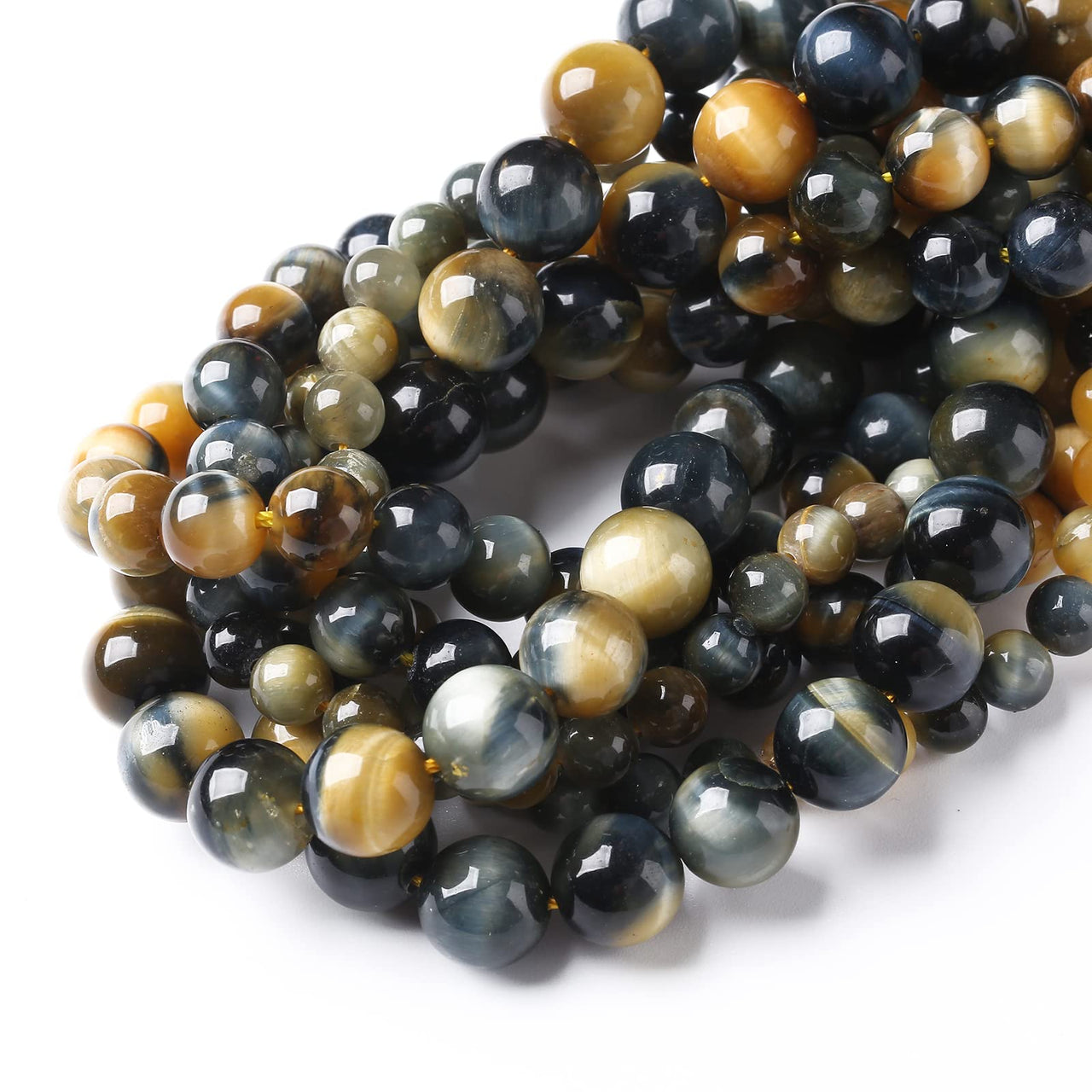 32PCS 12MM AAA Dreamlike Tiger Eye Stone Beads Natural Gemstone Bead Crystal Healing Energy Jewelry Making DIY 15 inches