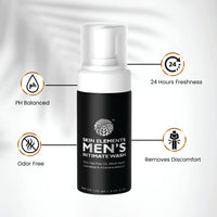 Skin Elements Men's Intimate Wash JUMBO Pack | with Refill | For 180 Days | 420 ml | pH Balanced Hygiene Foaming Wash | Prevents Bad Odor and Irritation| with Tea Tree Oil | Super Saver Pack |