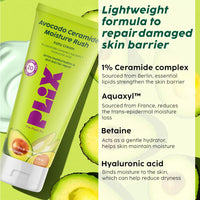 PLIX - THE PLANT FIX Plix-The Plant Fix Avocado Ceramide Moisture Rush Fatty Cream With Spf 20 | Deep Moisturization | Barrier Repair Cream | For Dry Skin, Normal Skin & Sensitive Skin | 50G