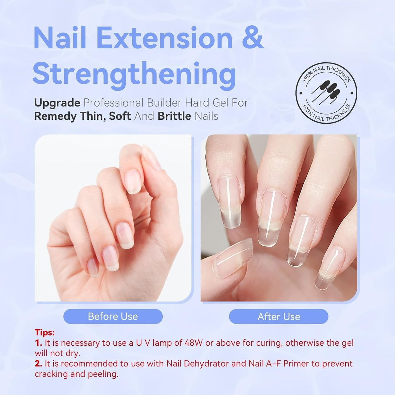 Bolt Bee Professional Builder Gel for Nails - 15ml Nail Extension Gel, Strong UV/LED Soak Off for Nail Sculpting, Durable Nail Enhancement for Salon & Home Use (Pink)