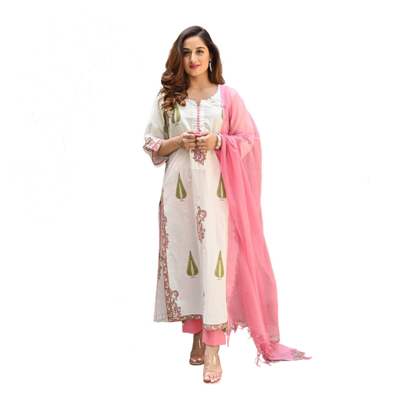 Royal Export Women's  All Over Floral Printed Salwar Suit Set