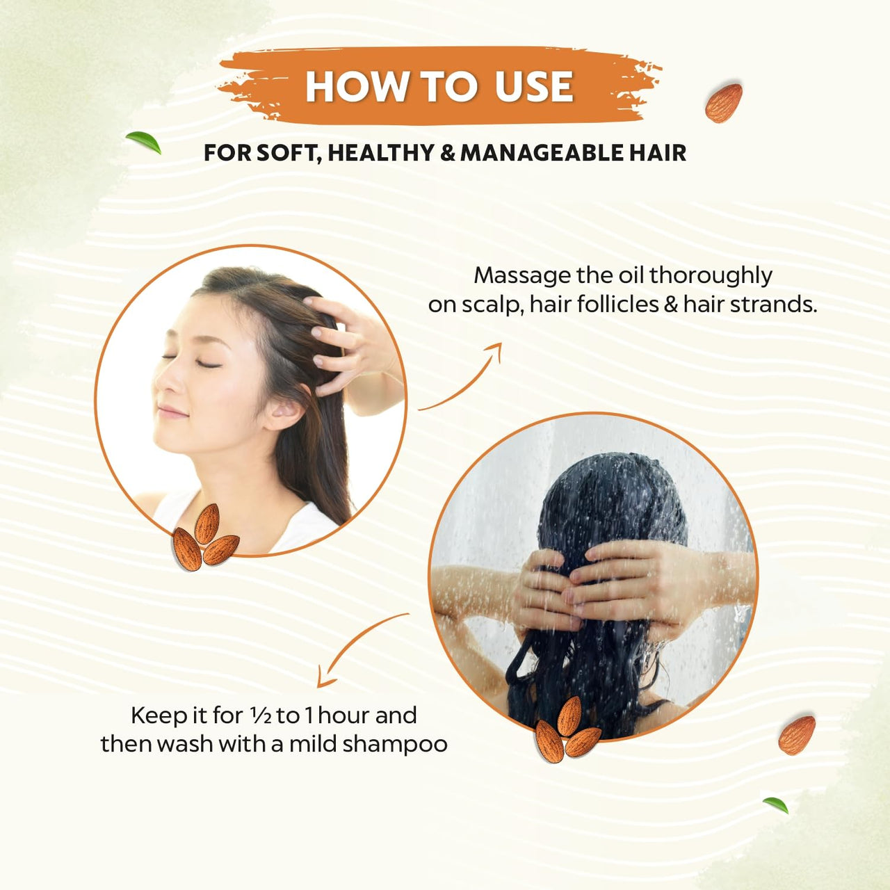 INDUS VALLEY Bio Organic Cold Pressed Almond Oil for Soft & Shiny Hair, Glowing Skin, Hair Damage Protection, Pure Roghan Badam Oil(Tail) for Baby Massage - 100ml