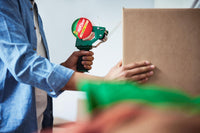 Duck Brand Handled Tape Gun With Clear Packing Tape, 1.88 Inch x 54.6 Yard, 3 Inch Core (669332)