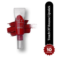 Hilary Rhoda Touch Of Mousse Lipstick | Matte Finish & Long Lasting | Infused with Vitamin E | Weightless & Liquid Lipstick with Mousse Finish | Smudge & Water Proof | Vegan - 5ml (Wild Wine - Shade 10)
