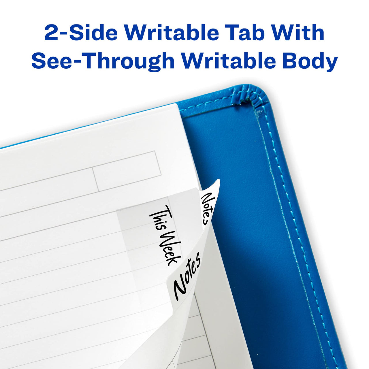 Avery Multiuse Ultra Tabs, 2" x 1.5", 2-Side Writable, White, 24 Repositionable Tabs (74787)