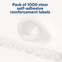 Avery Self-Adhesive Hole Reinforcement Stickers, 1/4