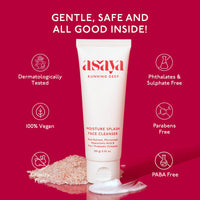 Asaya Hydrating Gentle Face Wash | Korean Rice Water & Hyaluronic Acid | Brightens, Soothes & Strengthens Skin Barrier | Pre + Probiotics for Microbiome Balance | Deep Cleansing, Non-Stripping & Moisturizing | Minimizes Pores & Evens Tone | For Sensitive,