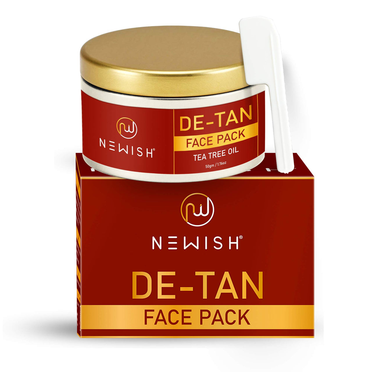 Newish® De Tan Face Pack for Men & Women 50gm