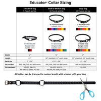 Educator Quick Snap Bungee Dog Collar, Biothane, Waterproof, Odorproof, Easy Connect and Disconnect Clasp and D Ring with Comfort Bungee Loop, Adjustable for Custom Fit, 3/4-Inch, Black 3/4