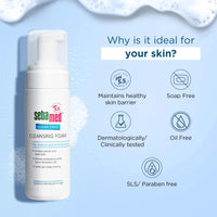Sebamed Clear Face Cleansing Foam| pH 5.5 | Combats pimples with Montaline C40 | Deep pore cleansing | Dermatologically & clinically tested | 50ml