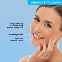 SOKU Intense Hydrating Daily Face Wash | With Hyaluronic Acid and Pine Bark Extract | Suitable For Dry Skin | Pore Cleansing & Dirt Control | Men & Women - 100 ml