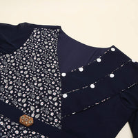 madhuram Women and Girls Fox Georgette and Printed V-Neck 3/4 Sleeve Anarkali Gown Stylish Kurta for Women (M-2345)