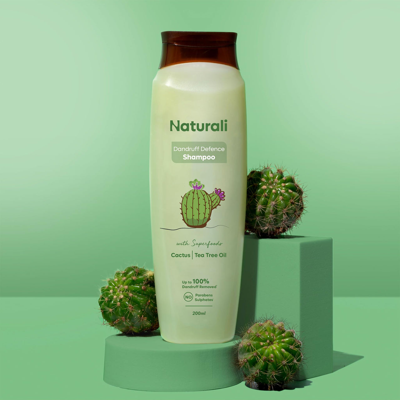 Naturali Shampoo For Dandruff | Tea Tree Oil For Hair | Sulphate Free | Dandruff Shampoo For Men | Paraben Free | 200 ml