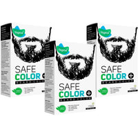 Vegetal Safe Color Natural Beard Colour, Chemical-Free, Soft Black, 25g. (Pack of 3)